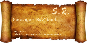 Seemayer Róbert névjegykártya